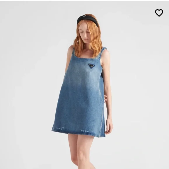 Prada | Dresses | Copy Prada Denim Mini Oversized Dress Size